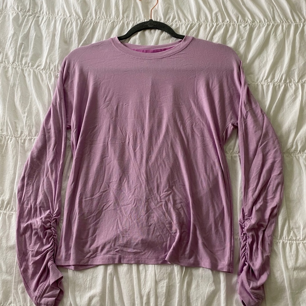 Athleta Girl Purple Ruched Top